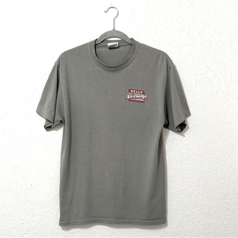 Hello Im Awesome gray short sleeve shirt size medium